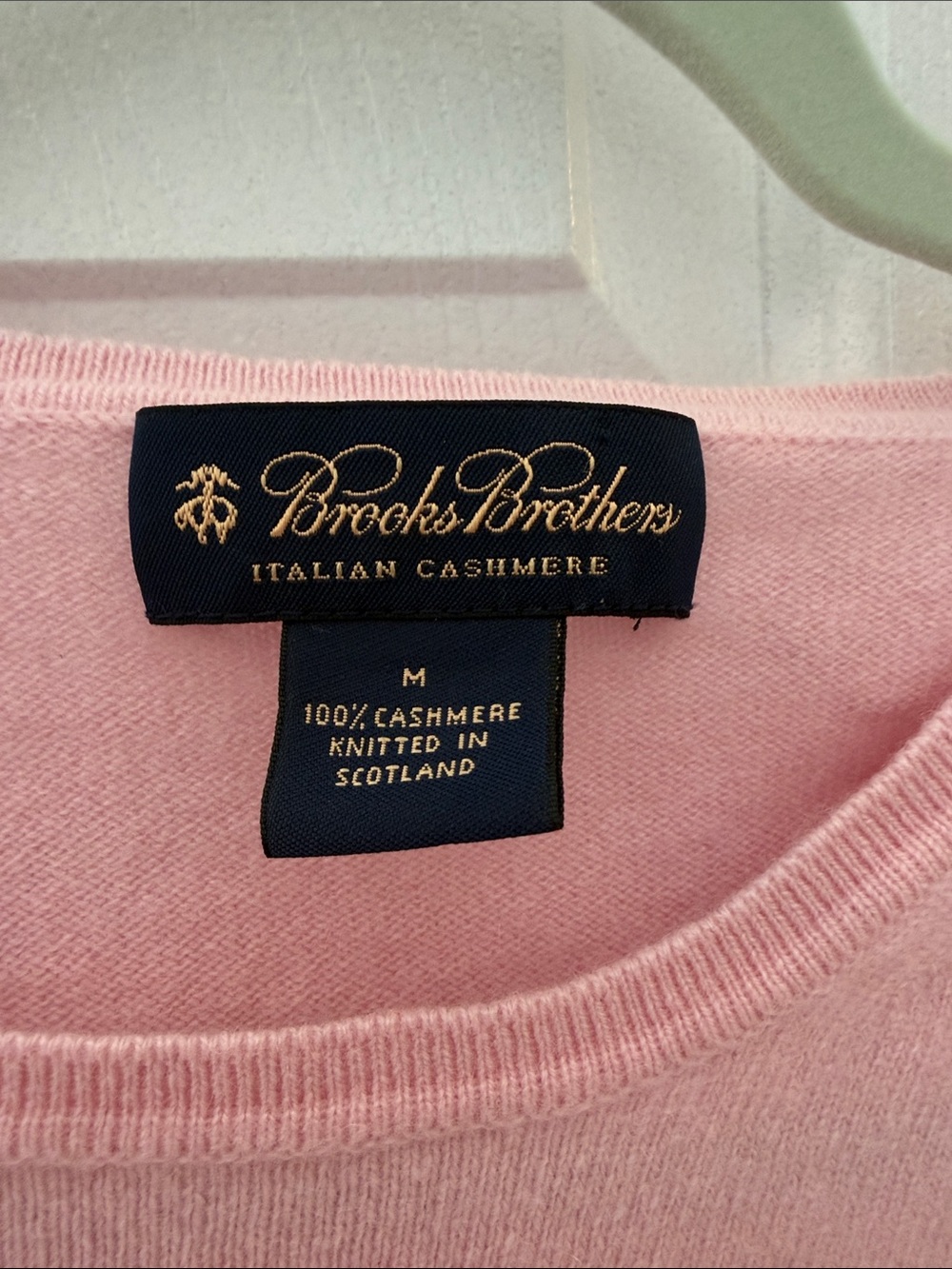 Brooks Brothers Light Pink Italian Cashmere Crewneck Sweater